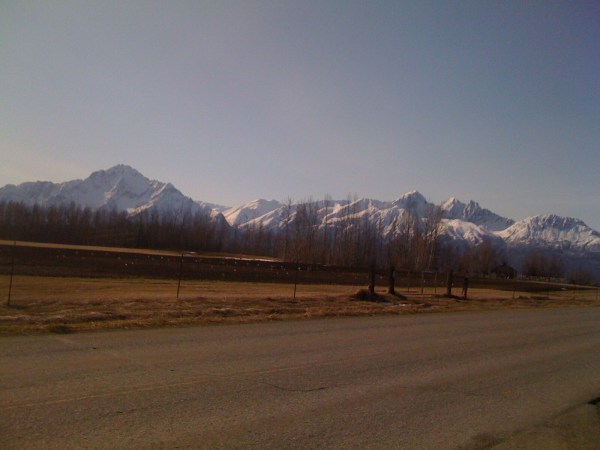 Just around the corner from our hosts' house in Palmer.  Beautiful!