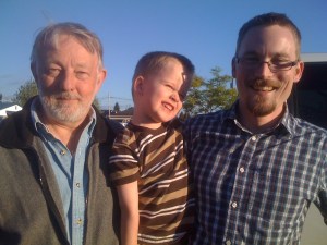 Matthew's Uncle Bruce with his nephew and great-nephew