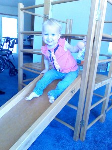 This wooden climbing toy from my childhood is now on its second generation!