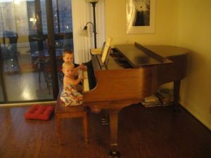 Lind kids on the Lind piano