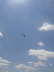 This helicopter and his buddies were our constant companions throughout the day