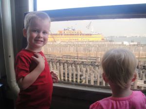 Getting ready to go on the ferry
