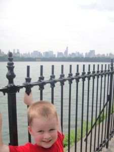 Levi overlooking the reservoir at Central Park