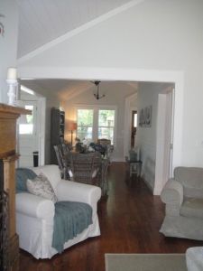 Looking into the dining area