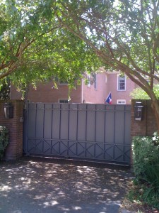 Just around the corner from our host's house in Houston - George & Barbara's house!  (As in the 41st president, no big deal.)