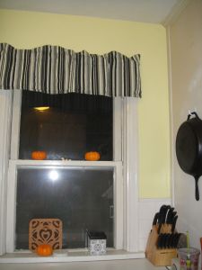 Just a few minutes ago we added the valance.  I made these for our house in Alaska.