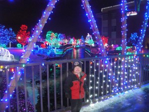 Seeing a nearby city lights display