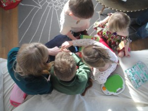 Cousins (and one auntie) on Christmas