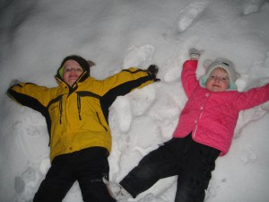 This is technically before Matthew left, but it was our first chance to play in the snow