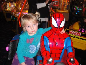 At a family fun place with friends, I see only a teenager with a rebel boyfriend...do you SEE that look???