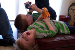 Levi & Amelia had their first turn at a gaming system at Uncle Andrew's - we're not too worried about addiction, since Africa can be a hard place to come by an Xbox