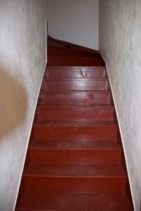 Upstairs to the master bedroom, after