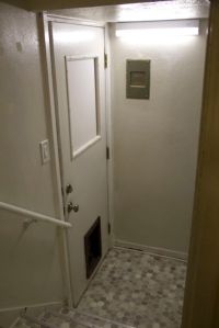 New back stairs flooring