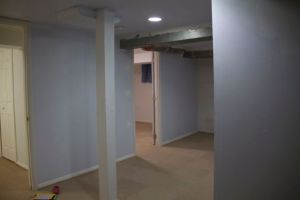 Basement living space, after
