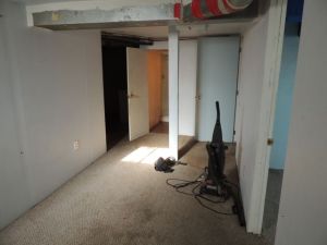 Basement living space, before