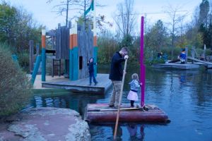 Levi shoots an arrow with his bow at invaders!