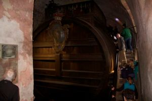 Matthew and the wine barrel...