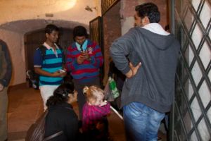 Our kids were popular photo opportunities with foreigners.  Amelia had been smiling, until I took this picture.