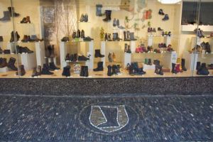 In Freiburg, the sidewalks identified the stores.  This one still held true!