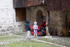 1000-year-old castle, and this is what my children want to see, of course!