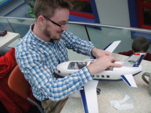 Matthew is an MAF oddity - not a pilot or mechanic…yet here he is, fixing an airplane!
