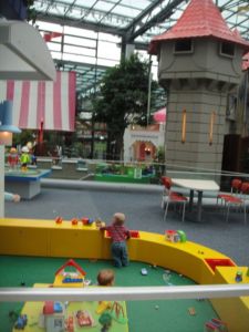 The indoor fun park…and Axel in one of the many "baby pits."
