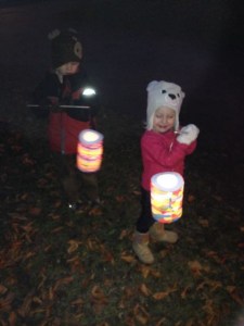 There was a city-wide Christmas festival and they gave out lanterns.  Real fire.  Real paper.  Real children.  It was awesome.