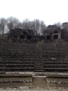 This smaller amphitheater was designed especially for music and speeches.  See a tiny Shannon at the top with white gloves?