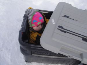 Later, she fell asleep like this...just making us look weird.