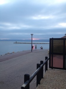 Sunset from our porch in Southern France