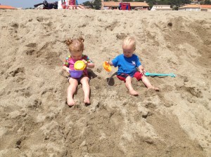 Sydney and Axel at the beach.
