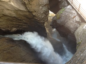 We went to a waterfall inside of a mountain!